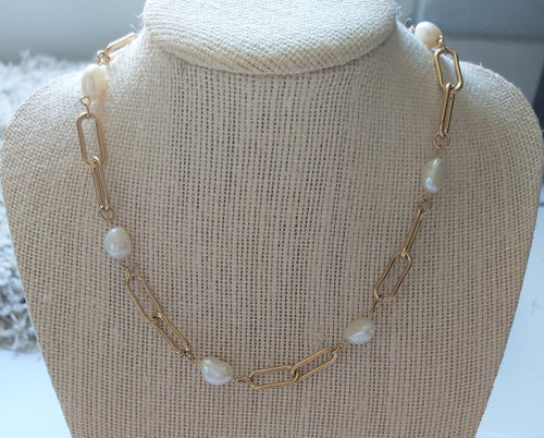 Necklace Pearl Gold